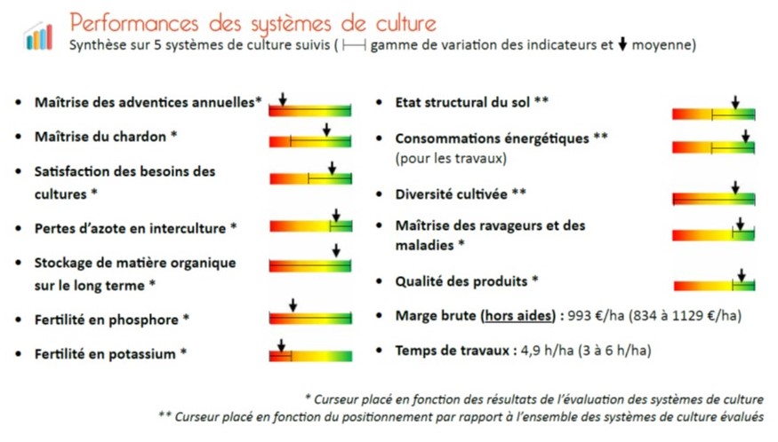 Performances des systèmes de polycuulture sans élevage avec luzerne