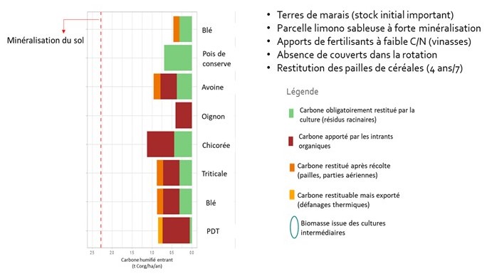 Flux ce carbone dans la rotation de l'exploitation 1